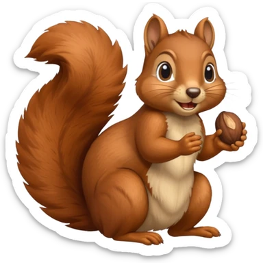 squirrel with a lot of work sticker