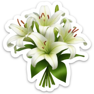bouquet of lilies  sticker
