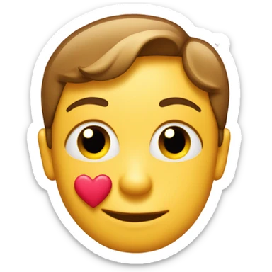 Smirk emoji with kisses and hearts sticker