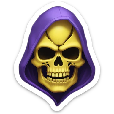 skeletor yellow skull sticker