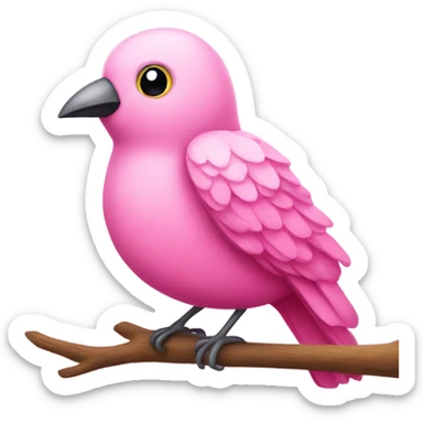 a pink bird sticker
