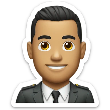 Ronaldo dans un chasseur tie  sticker