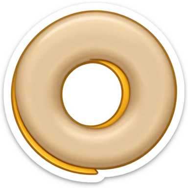 A beige loop sticker