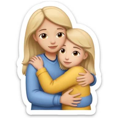 Caring hug sticker
