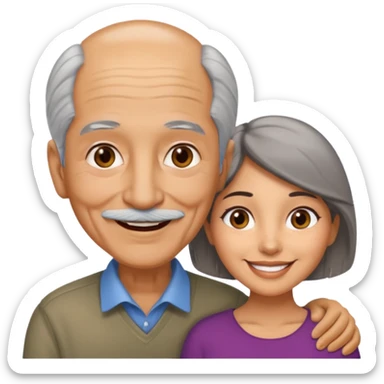 Latina with an old man together sticker