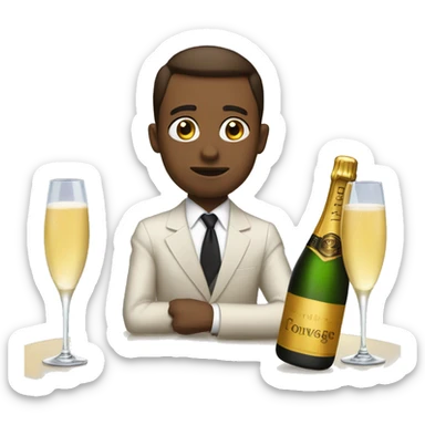 Champagne problems sticker