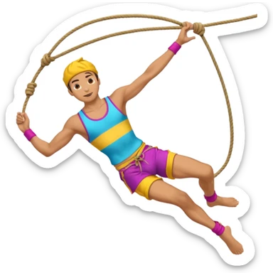 Acrobat – Slim performer mid-flip or balancing on rope sticker