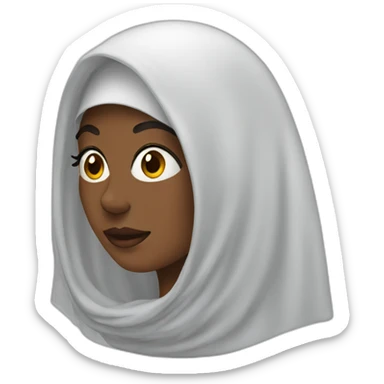 a woman wearing a veil sticker