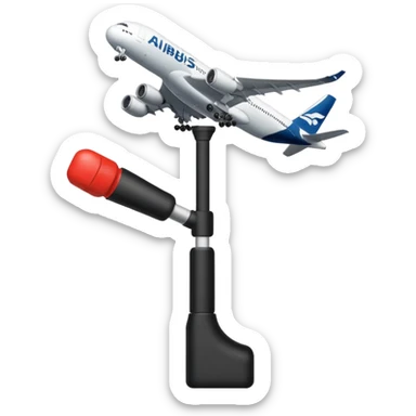 An airbus A380 sidestick sticker