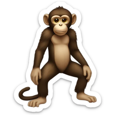 Monkey wearing Jordan 4 on its feet sticker