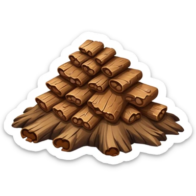 Poop on a log sticker