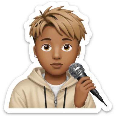 Juice WRLD holding a microphone  sticker