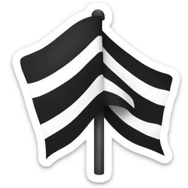 Black and white flag with the inscription "Merlou"  sticker