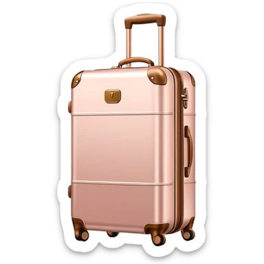 light rose gold Metallic luxury luggage case sticker