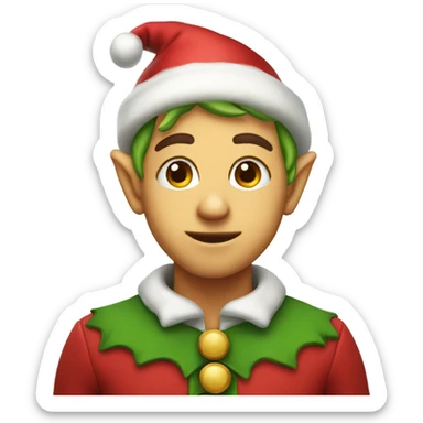 christmas elf cute sticker