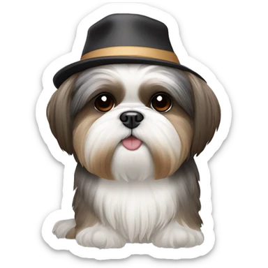 Shih tzu with hat  sticker