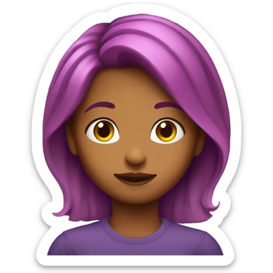 Coloured girl giving a side eye sticker