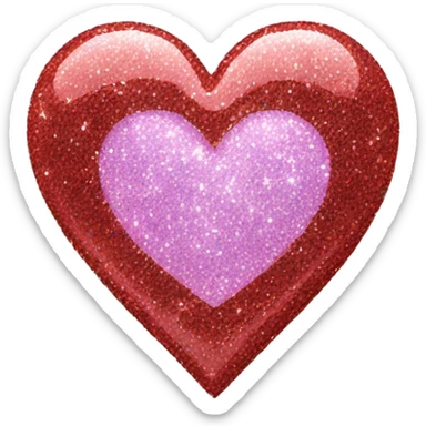 Heart glitter heart  sticker
