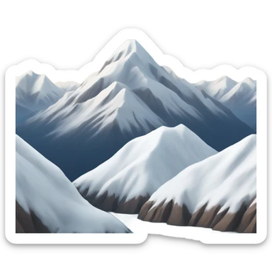 Mountains with snow sticker