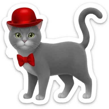 cat with hat sticker