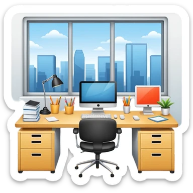 organizing workspace office sticker