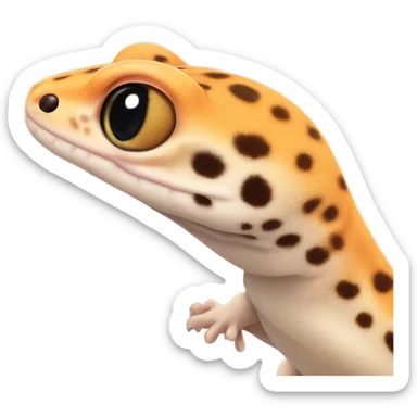 leopard gecko orange  sticker