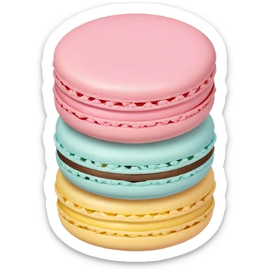 make a small emoji Macaron  sticker