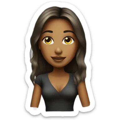 Rich millionaire girl sticker