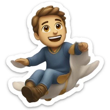 Man flying in Sky sticker