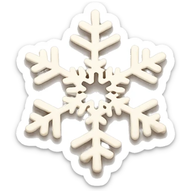 Beige snowflake sticker