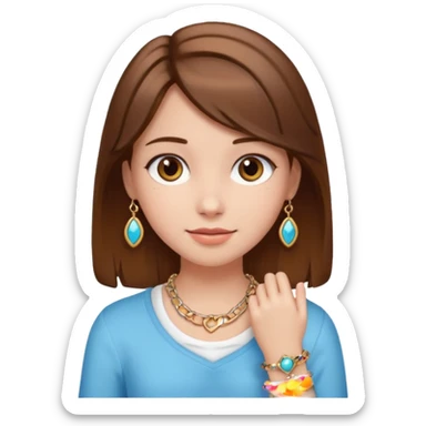 Charm Bracelet Girl sticker