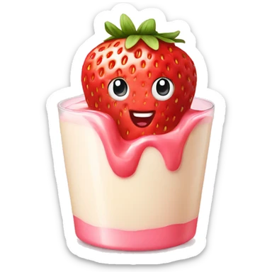 Strawberry cream sticker