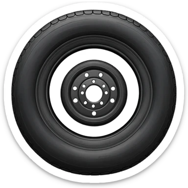 flat semi tire sticker