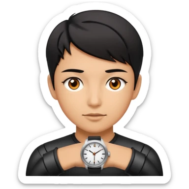 future Explorer with futuristic watch sticker