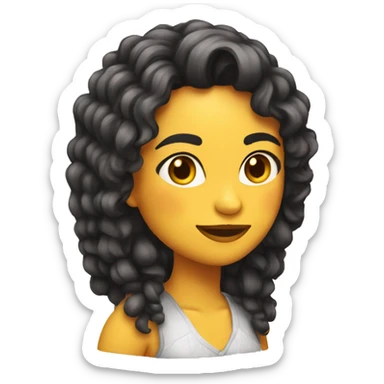 chica pelinegra sticker