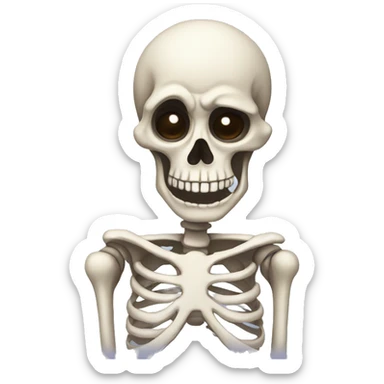 cartoon skeleton sticker