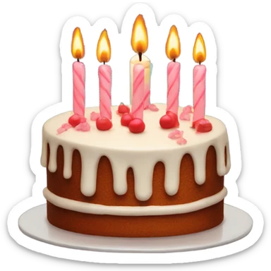 Cake with candles sticker