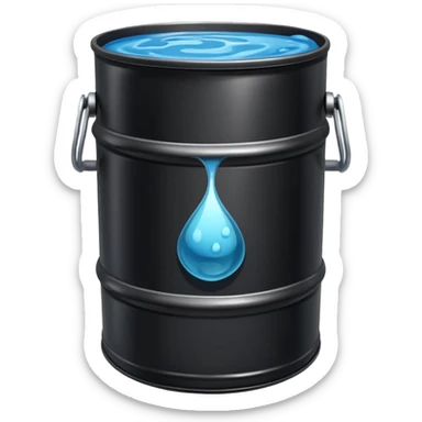 oil sludge in barrel  sticker