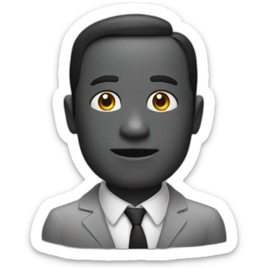 Un noir qui sourit dans le noir sticker