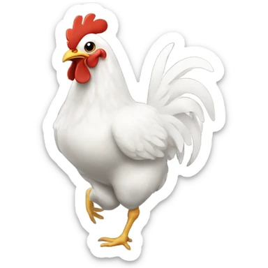 Chicken running thru the door sticker