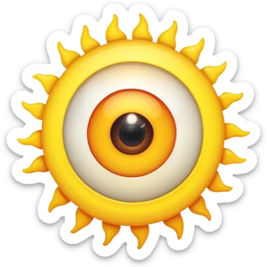 Sun with an eyeball sticker