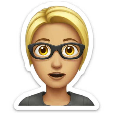 fear-woman-technology sticker