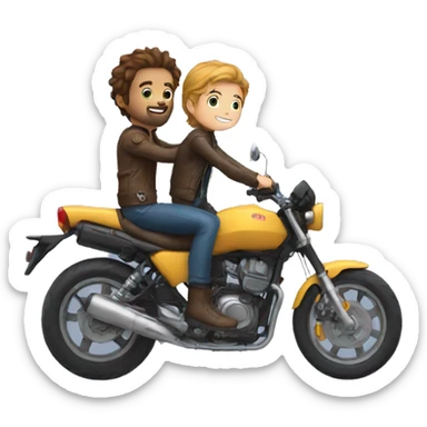 Motorbike and Oliver  sticker