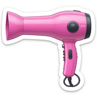 pink hair dryer sticker