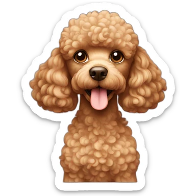 Light brown Poodle sticker