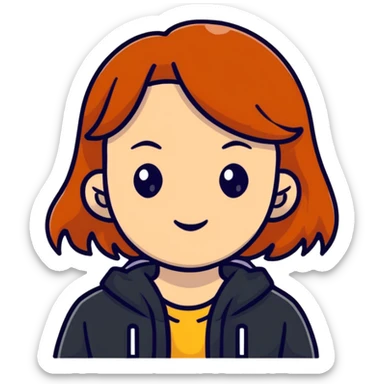 ginger-haired girl sticker