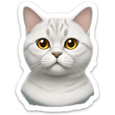 Realistic british shorthair cat  sticker