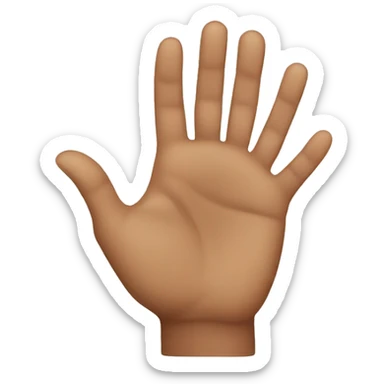 West coast hand sign skin tone 4 sticker