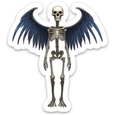 Eldritch Egyptian Bird Skeleton God of infinite darkness sticker
