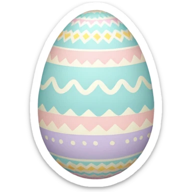 Pastel Pattern Easter Egg sticker
